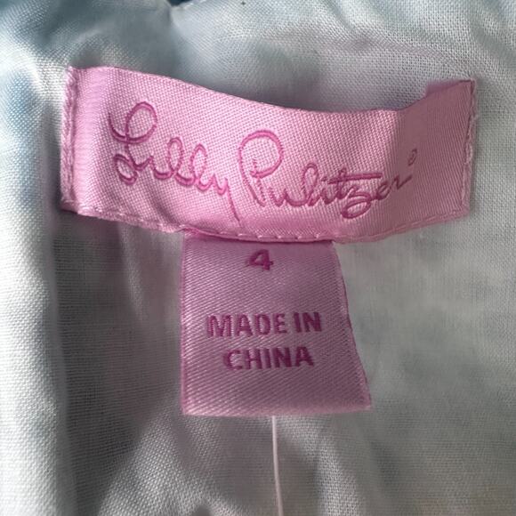 Lilly Pulitzer Shift Mini Dress Women’s 4 Blue Yellow Daisy Dance Sleeveless New - Picture 5 of 8